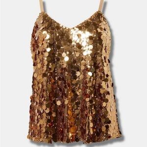 Gold Sequin Women's Top